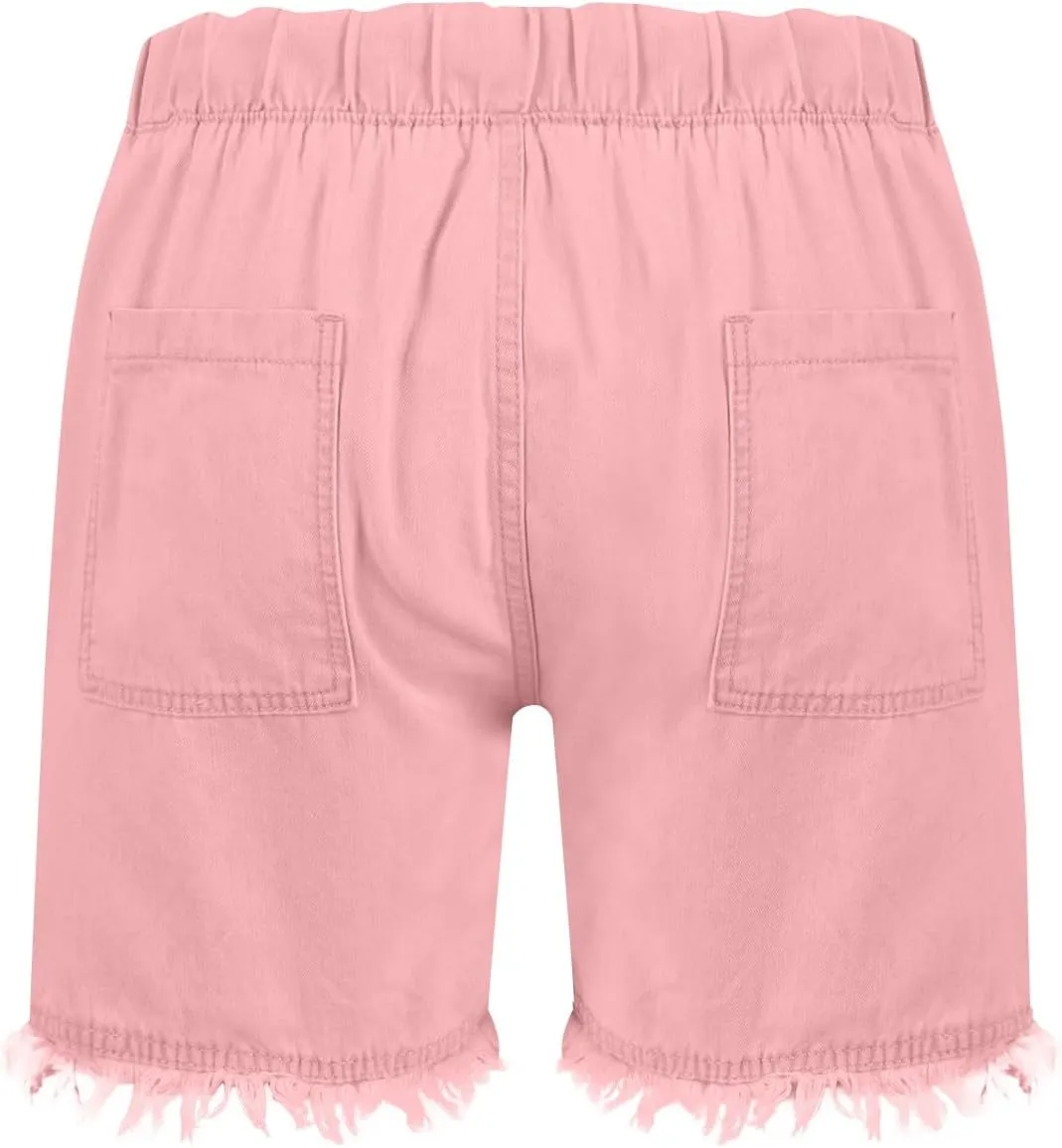 Denim Shorts Women High Waisted Stretch Drawstring Cut Off Jeans Shorts Baggy Comfy Cute Y2k Jean Shorts with Pockets