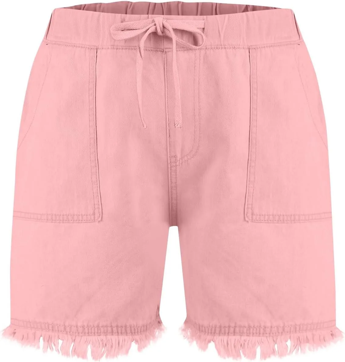 Denim Shorts Women High Waisted Stretch Drawstring Cut Off Jeans Shorts Baggy Comfy Cute Y2k Jean Shorts with Pockets