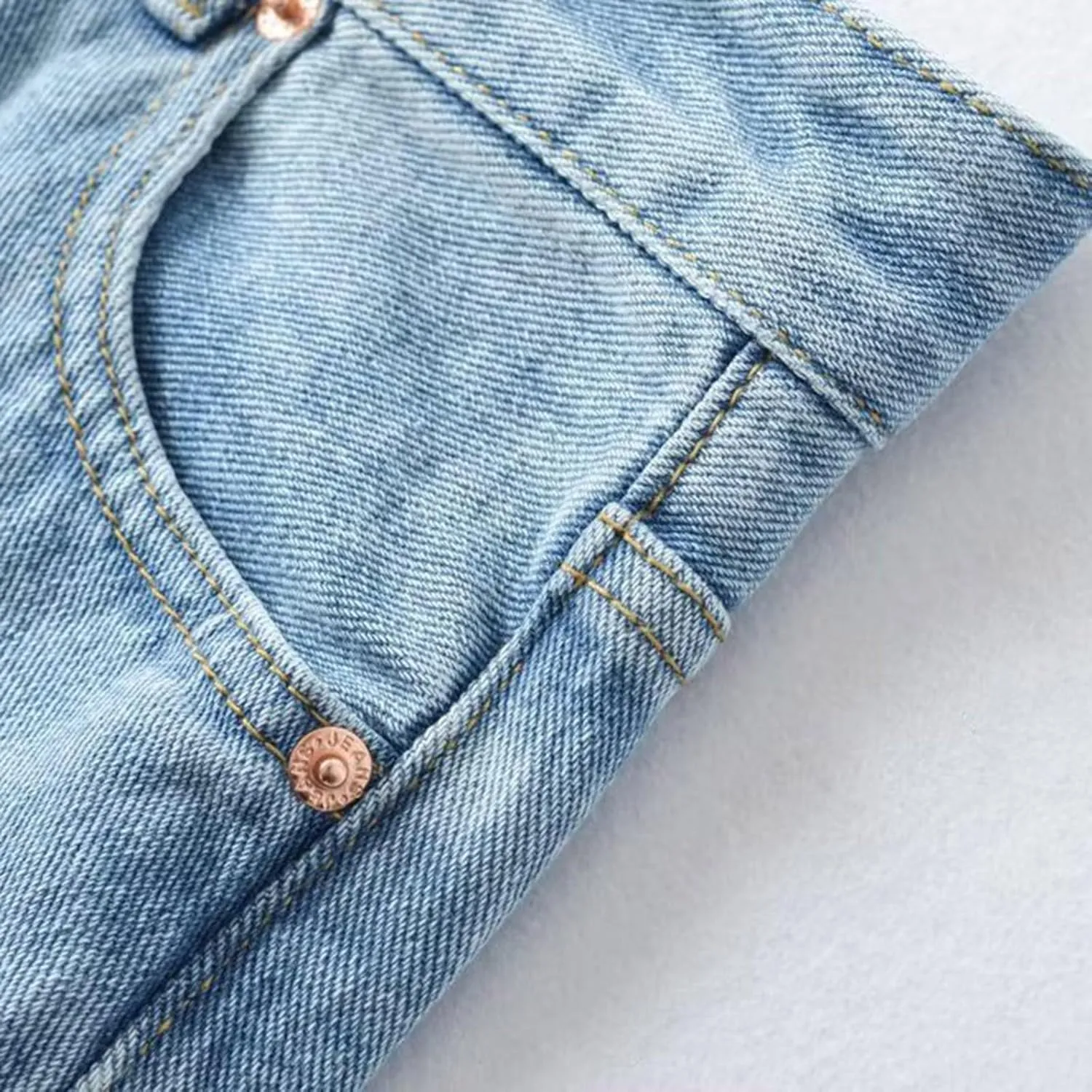 Denim Skirt with Shorts Underneath High Waist Asymmetric Pleated Maxi A-Line Front Slit 2024 New Denim Skirt
