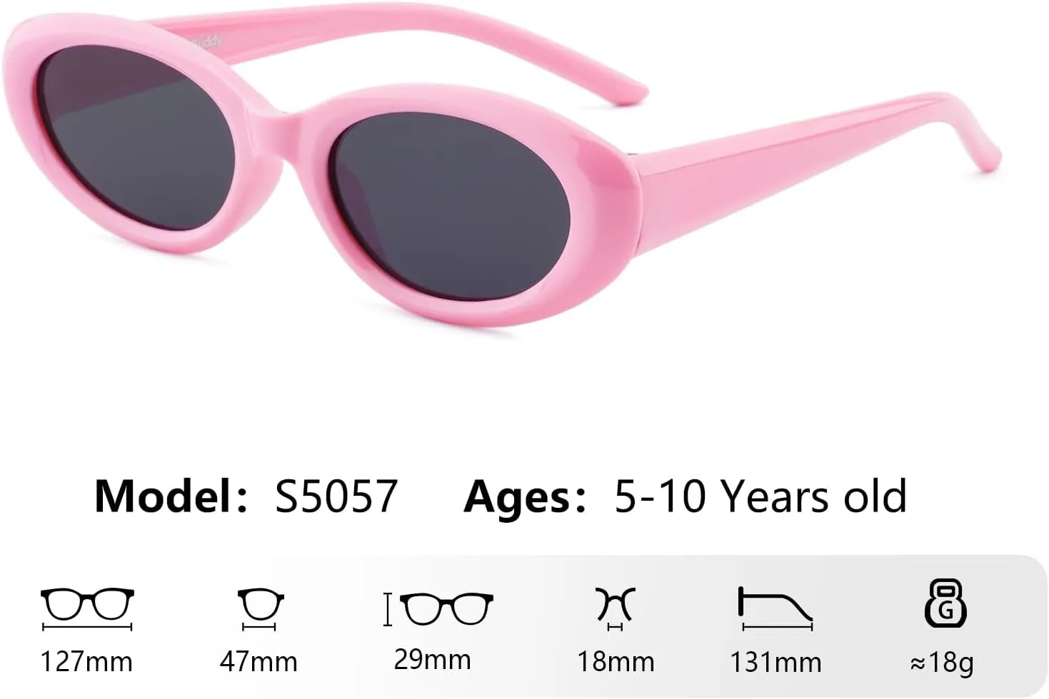 EYEBUDDY 3 Packs Kids Sunglasses-100% UV400 Protection Polarized Sunglasses, Girls Sunglasses Lightweight Portable Age 5-10