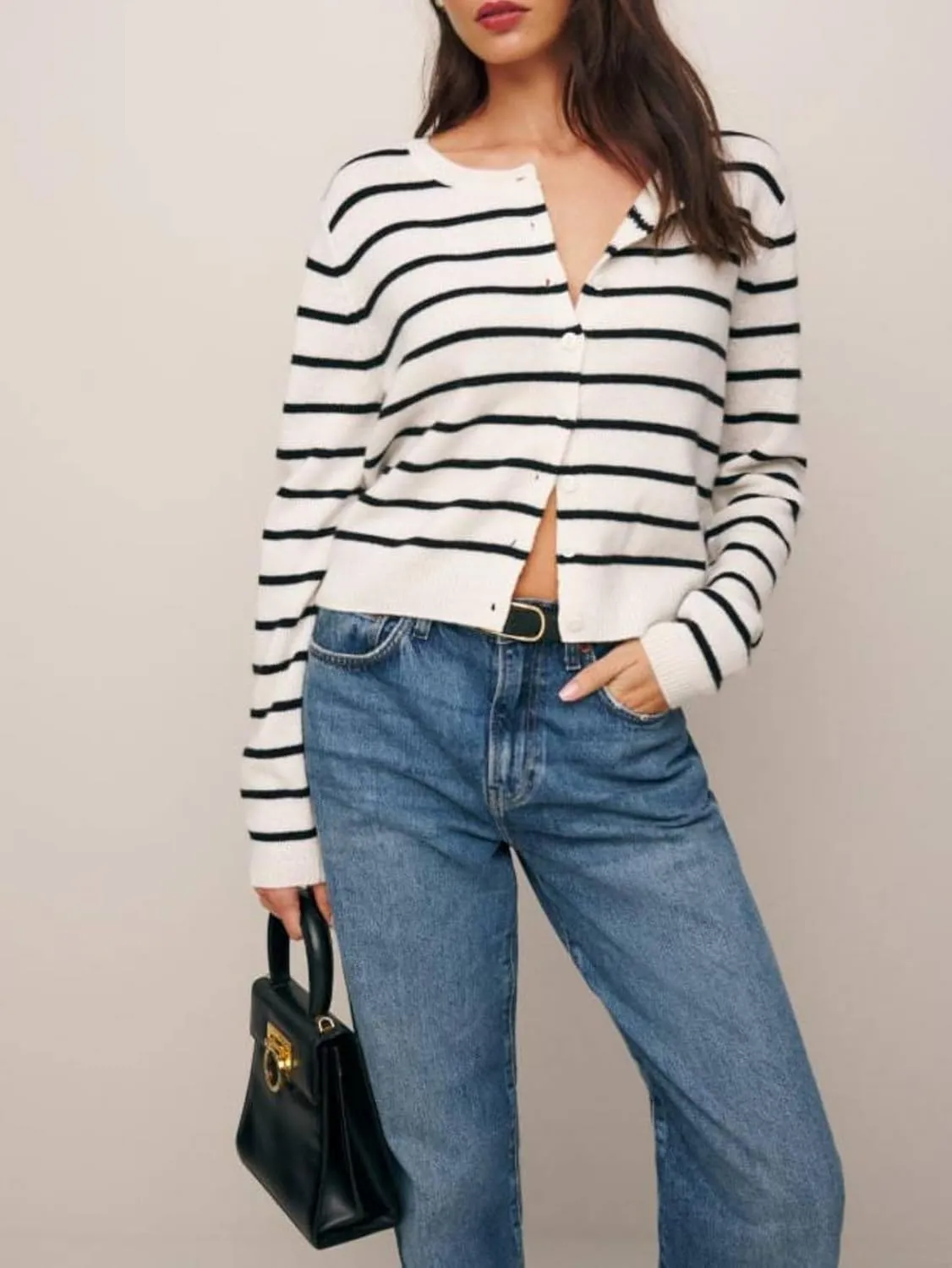 Fall 2024 Trendy Knitwear Women Knitted Sweater Lightweight Cardigans Button Down Cropped Cardigans Y2k Outerwear