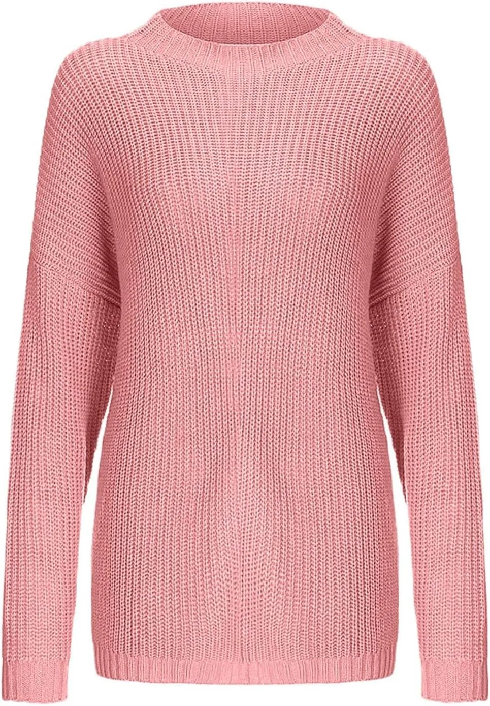 Fall Sweaters for Women Cable Knit Solid Color Crew Neck Long Sleeve Casual Soft Loose Fit Sweaters Tops