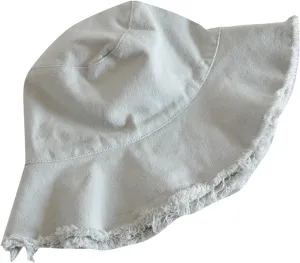 Fashion Bucket Hats for Women Frayed Wide Brim Packable Cotton Beach Sun Hat UPF 50  Summer Travel Beach Boonie Cap