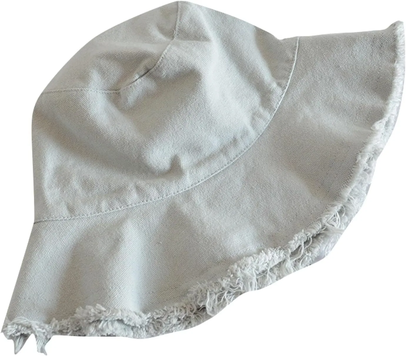 Fashion Bucket Hats for Women Frayed Wide Brim Packable Cotton Beach Sun Hat UPF 50  Summer Travel Beach Boonie Cap