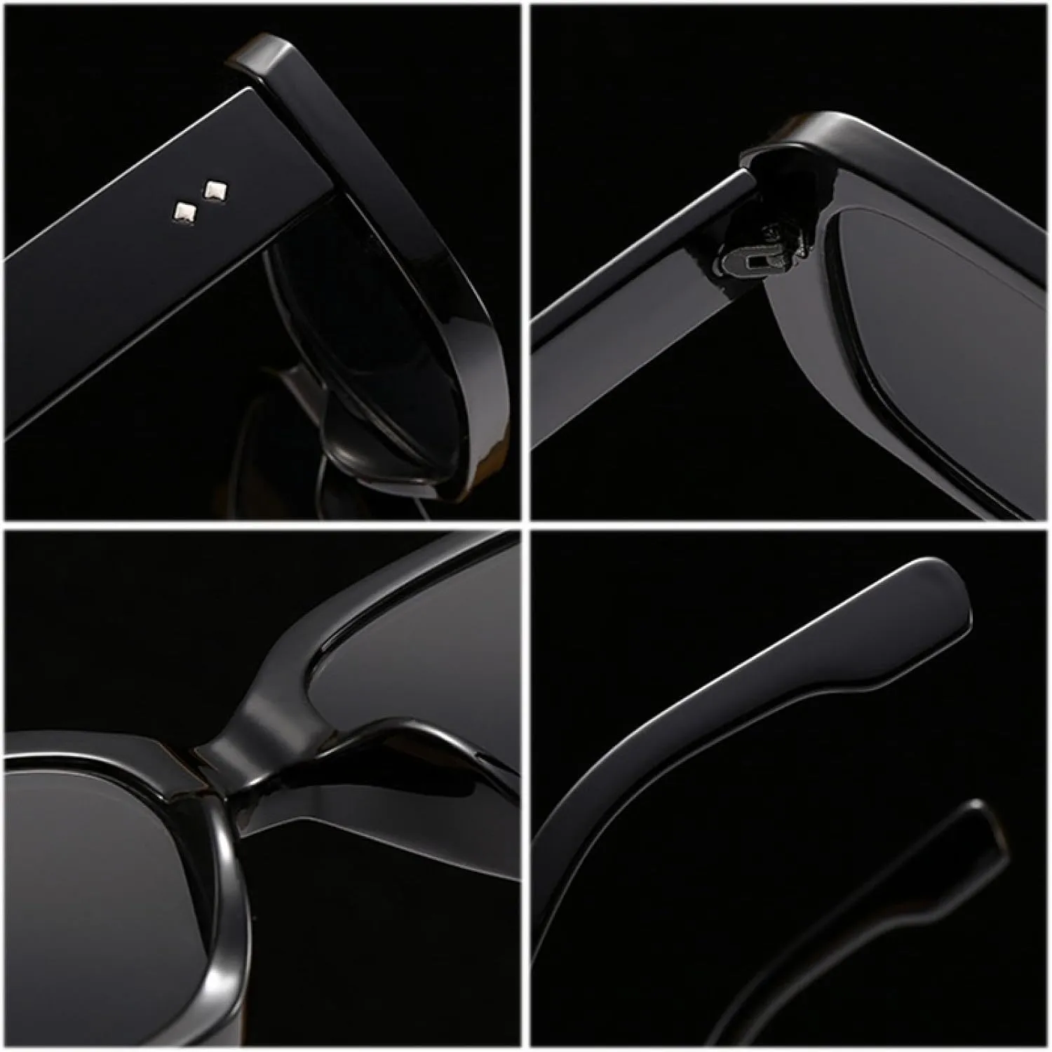 Fashion Polygon Women Sunglasses Retro Candy Color Clear Gradient Uv400 Men Rivets