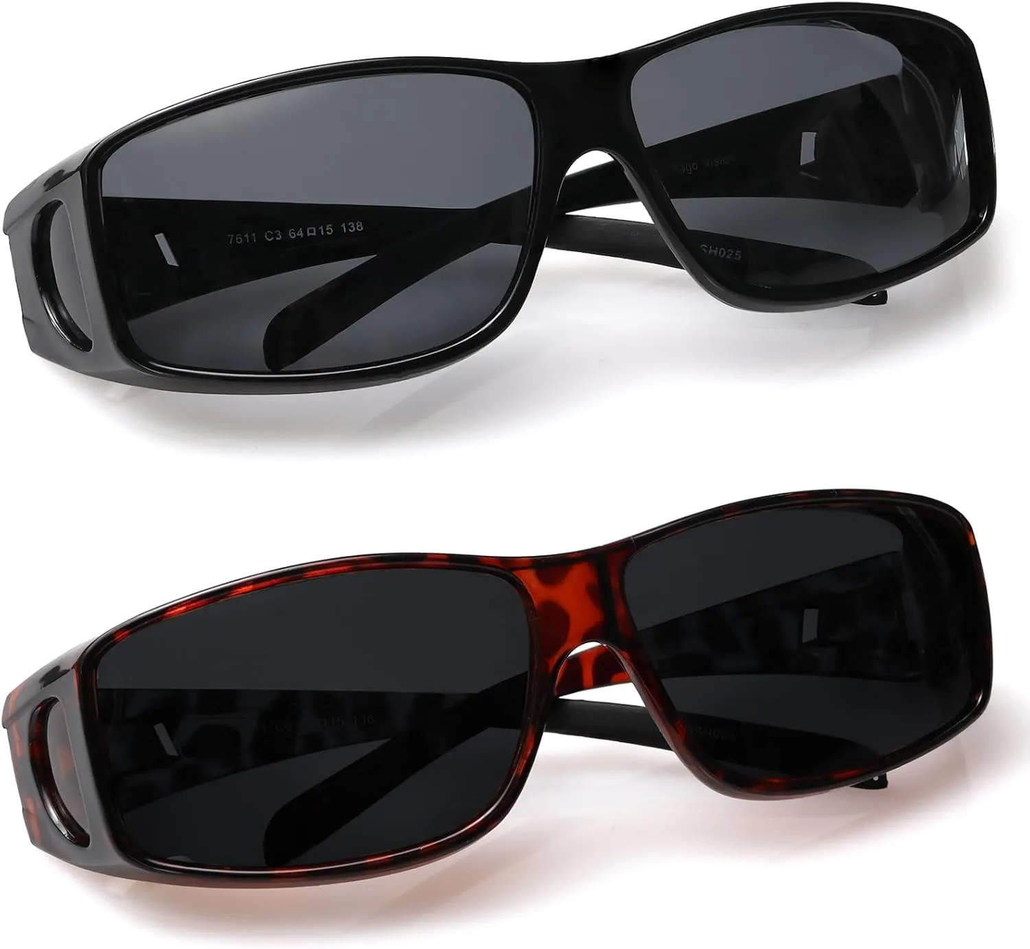Fit Over Wrap Sunglasses Polarized Lens Wear Over Eyeglasses 100% UV Protection for Men and Women