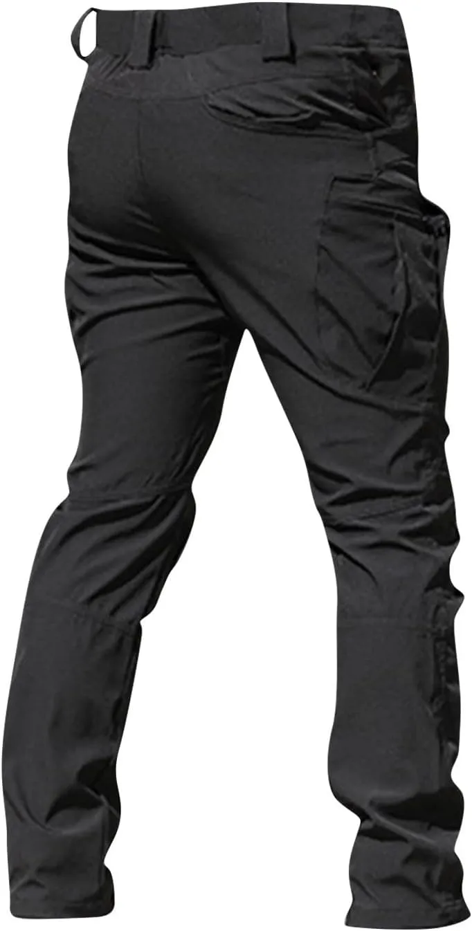 Flexcamo -Tactical Waterproof Pants Casual Cargo Pants Relaxed Fit Work Camo Tactical Pant for Men Multi Pockets