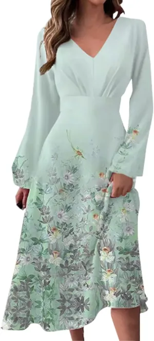 Floral Pink Dress Sleeve Loose Plain Maxi Dresses Casual Long Dresses with Pockets Long Floral Sun