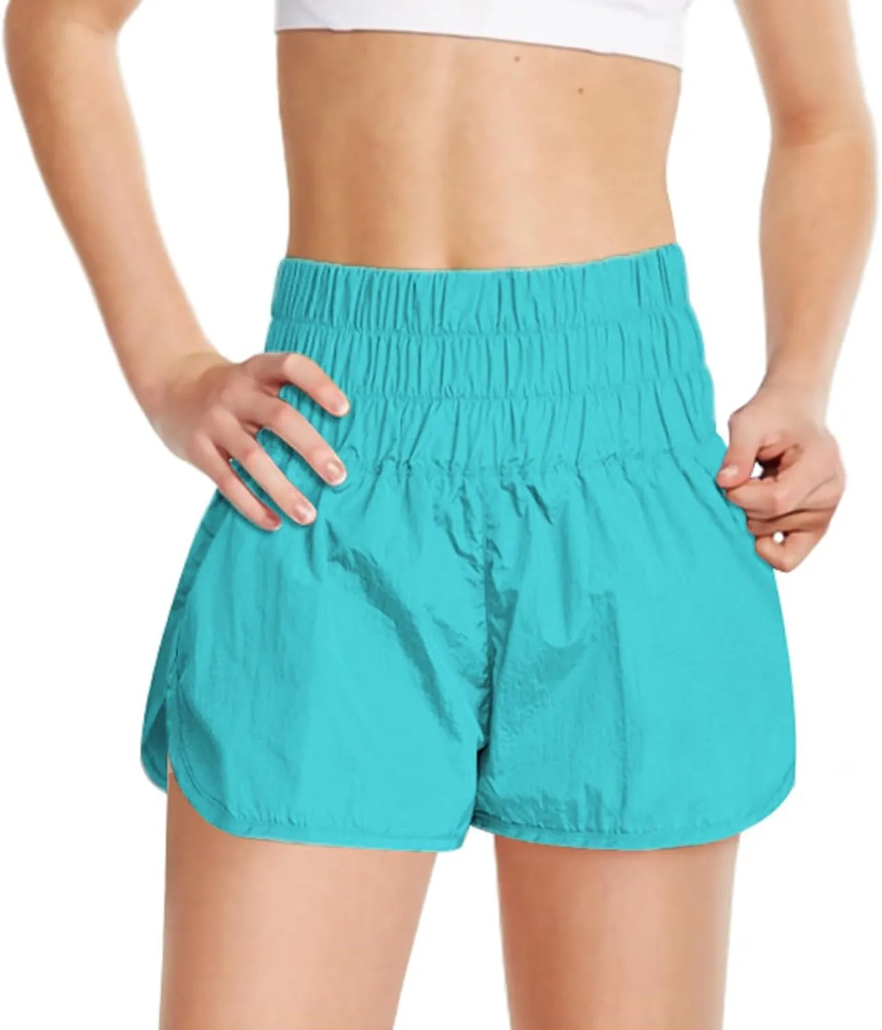 Flowy Shorts for Teen Girls High Waist Quick Dry Athletic Gym Running Biker Shorts Preppy Youth Butterfly Shorts