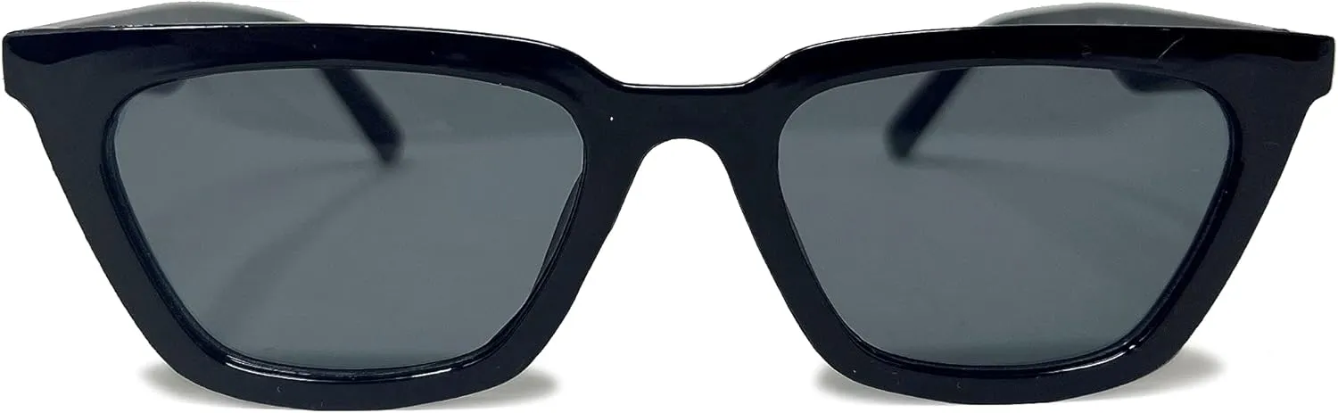 Funky Junque Sunglasses Womens Cat Eye Sun Glasses Trendy Style Vintage Fashion Small Skinny Cateye Square Retro Gifts