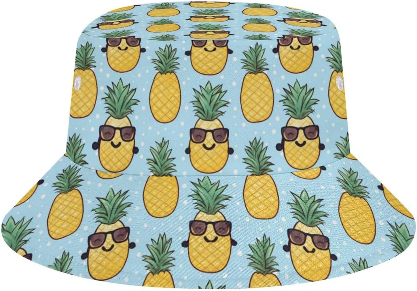Funny Glasses Pineapple Sun Hats Bucket Hat Wide Brim Fishing Hat Summer Hat for Fishing, Hiking, Camping