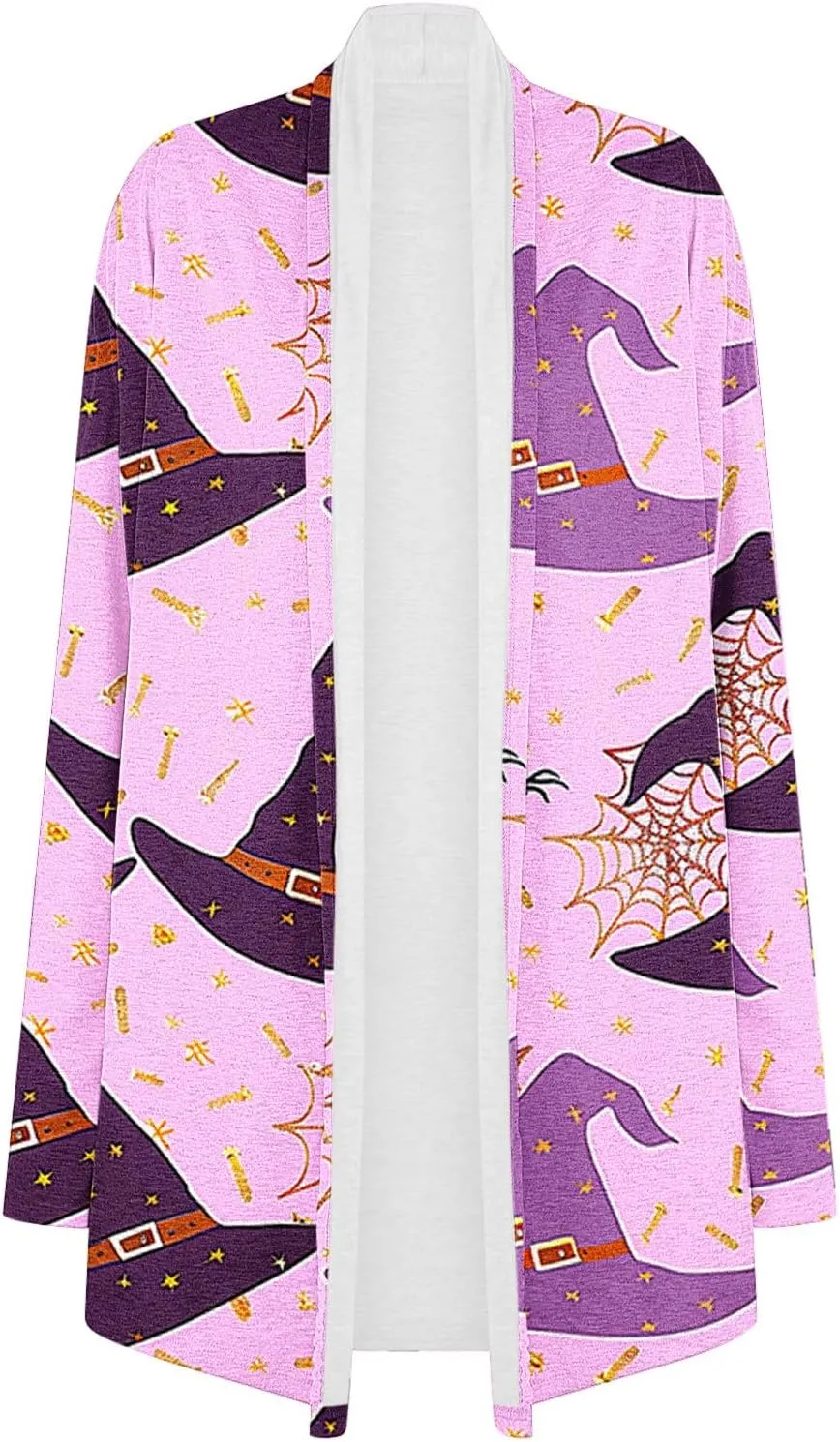 Halloween Cardigan for Women Fall Outfits 2024 Long Sleeve Pumpkin Cardigan Sweater Cute Print Knitting Cardigans