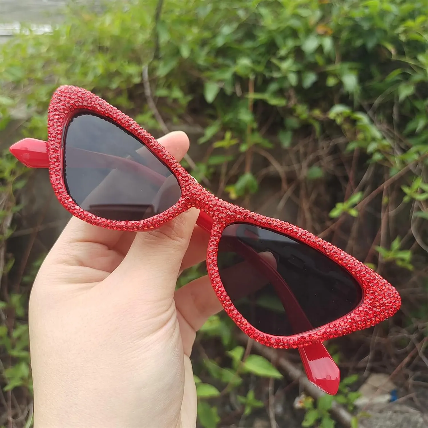 helena Unique leg Crystal Diamond Sunglasses Women Vintage Cat Eye Party Eyewear Sparkling Rhinestone Gradient Shades