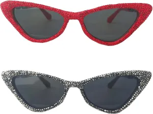 helena Unique leg Crystal Diamond Sunglasses Women Vintage Cat Eye Party Eyewear Sparkling Rhinestone Gradient Shades