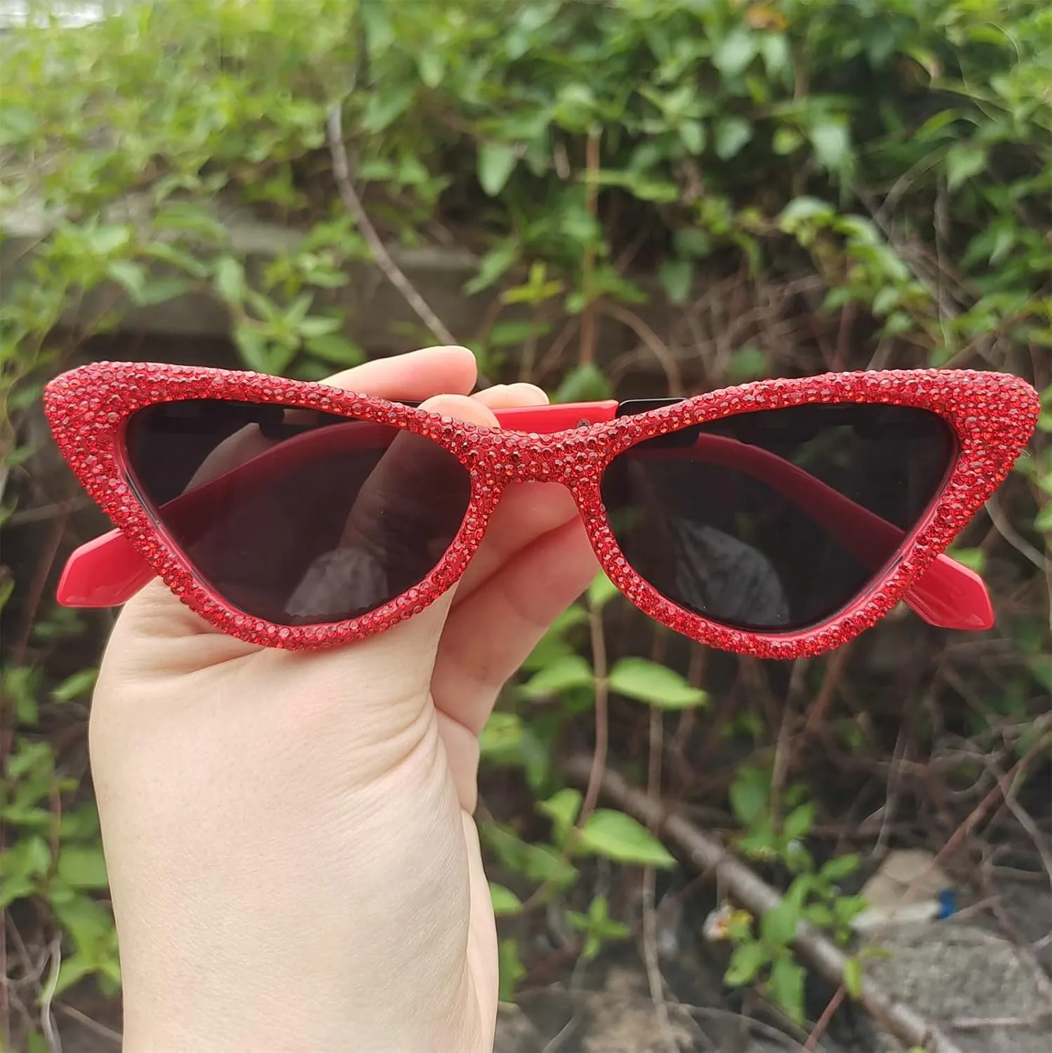 helena Unique leg Crystal Diamond Sunglasses Women Vintage Cat Eye Party Eyewear Sparkling Rhinestone Gradient Shades