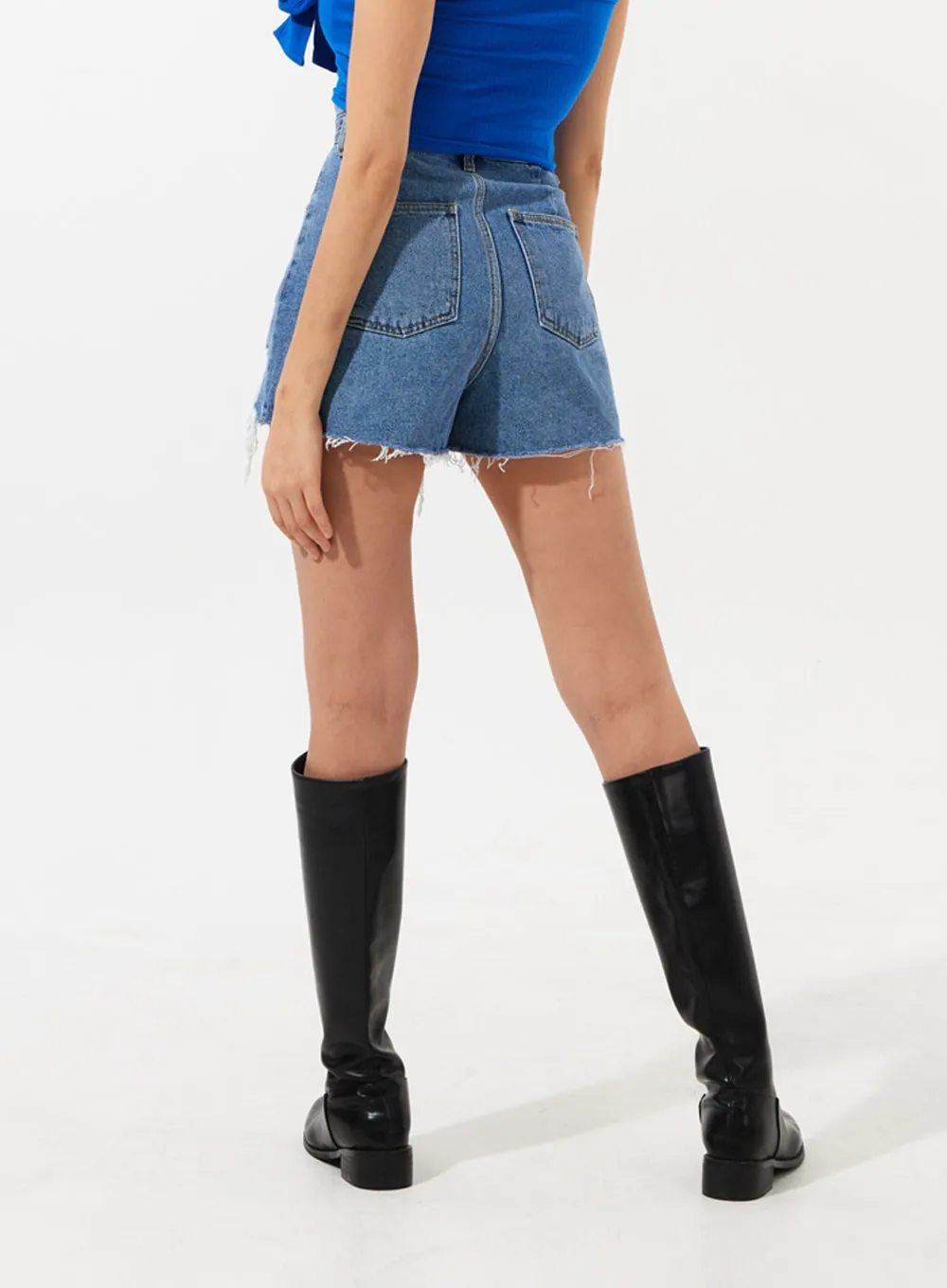 High Waist Denim Shorts IM308