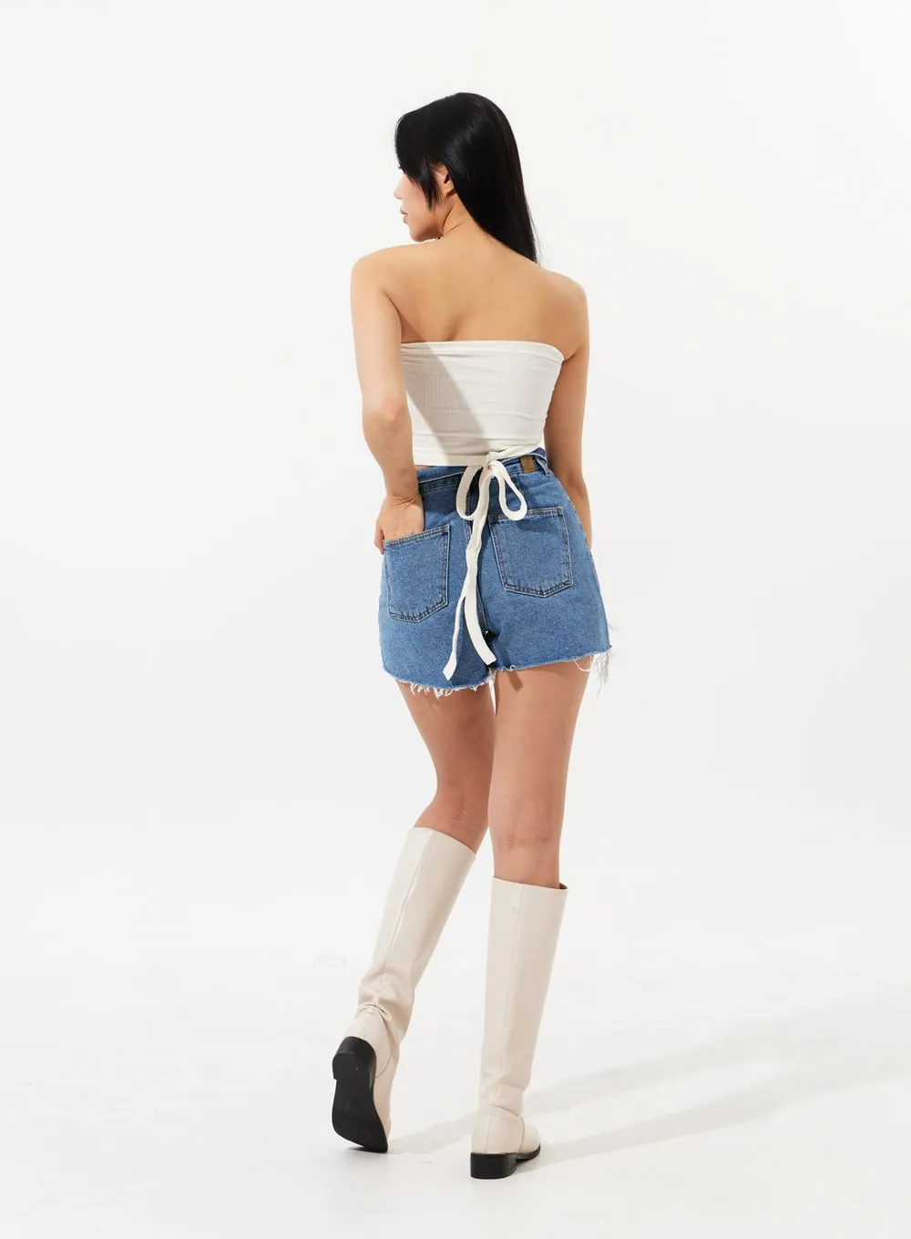 High Waist Denim Shorts IM308
