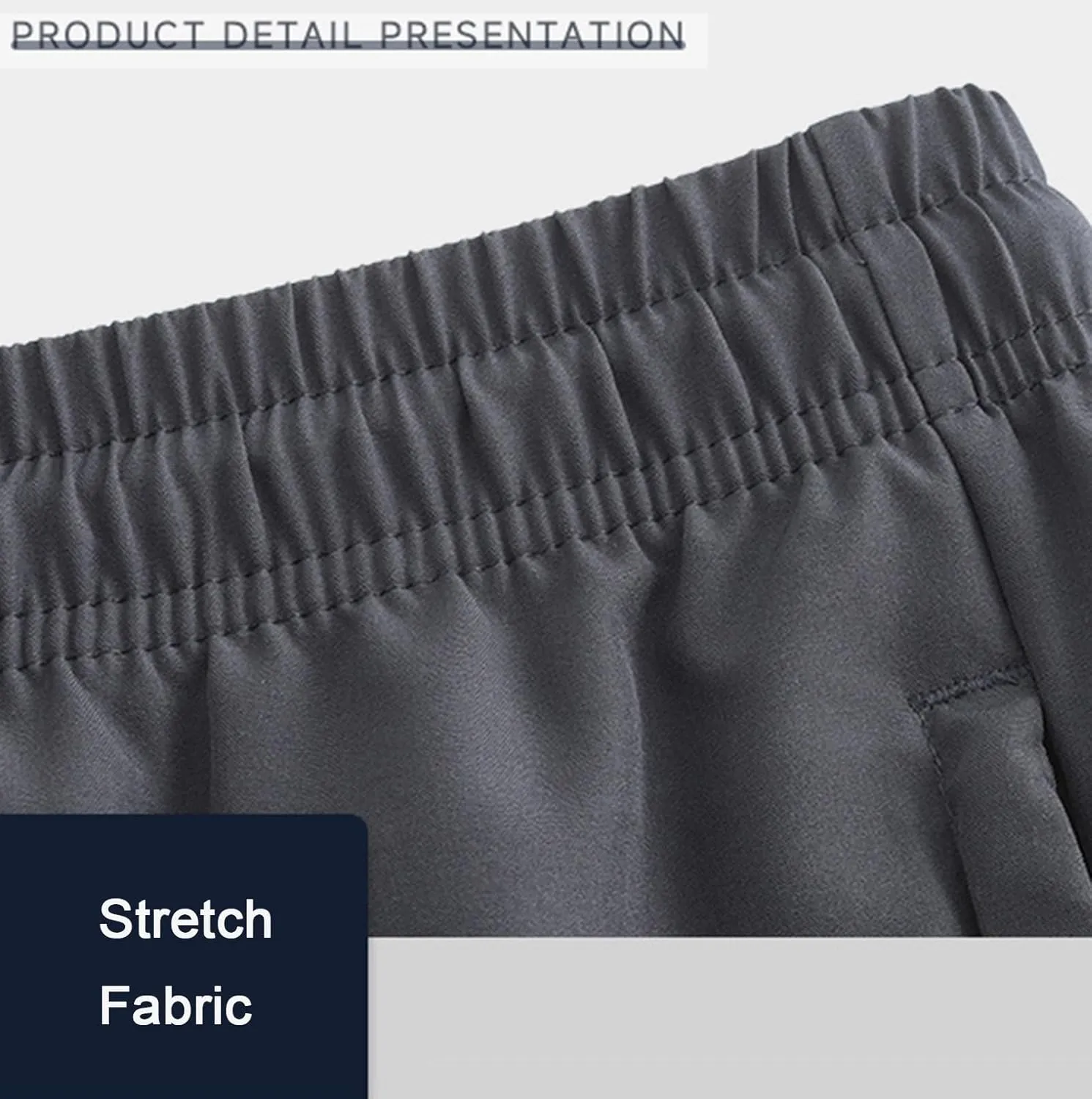 High Waisted Running Shorts Men Stretch Quick Dry Shorts Elastic High Waist Shorts with 2 Side Zip Pockets