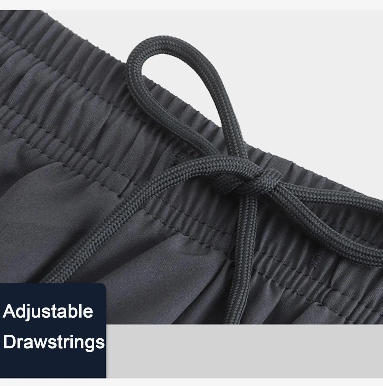 High Waisted Running Shorts Men Stretch Quick Dry Shorts Elastic High Waist Shorts with 2 Side Zip Pockets