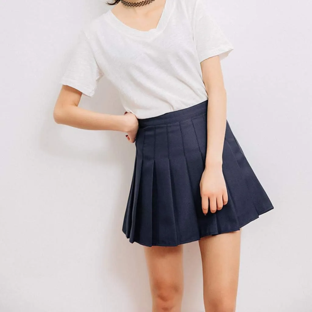 High Waisted Skirts for Women Fashion Pleated Summer Tummy Control A-Line Casual Midi Skirts Girls Trendy Clothes