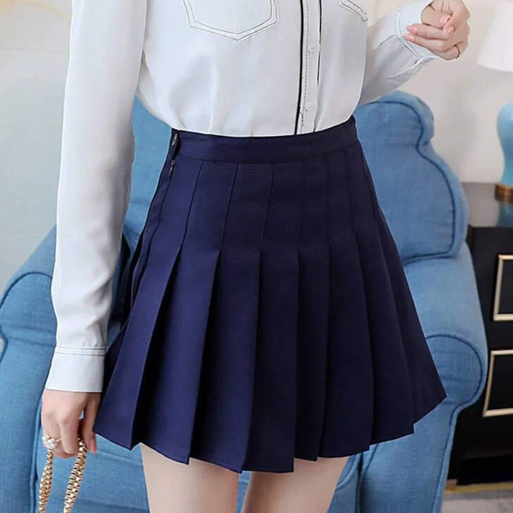 High Waisted Skirts for Women Fashion Pleated Summer Tummy Control A-Line Casual Midi Skirts Girls Trendy Clothes