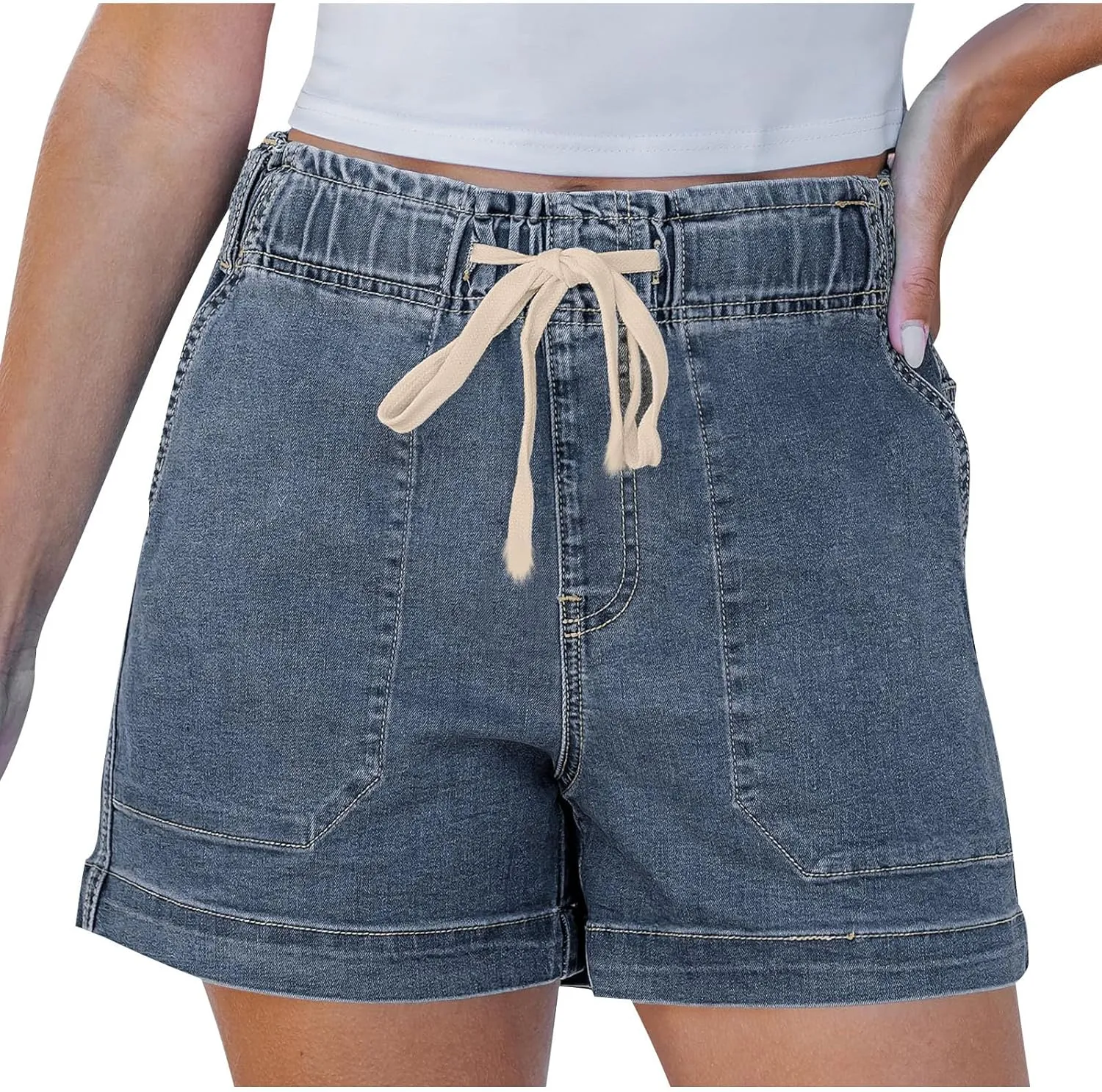 Hvyesh Jean Shorts Womens Jorts Summer Cute Denim Shorts for Women High Waisted