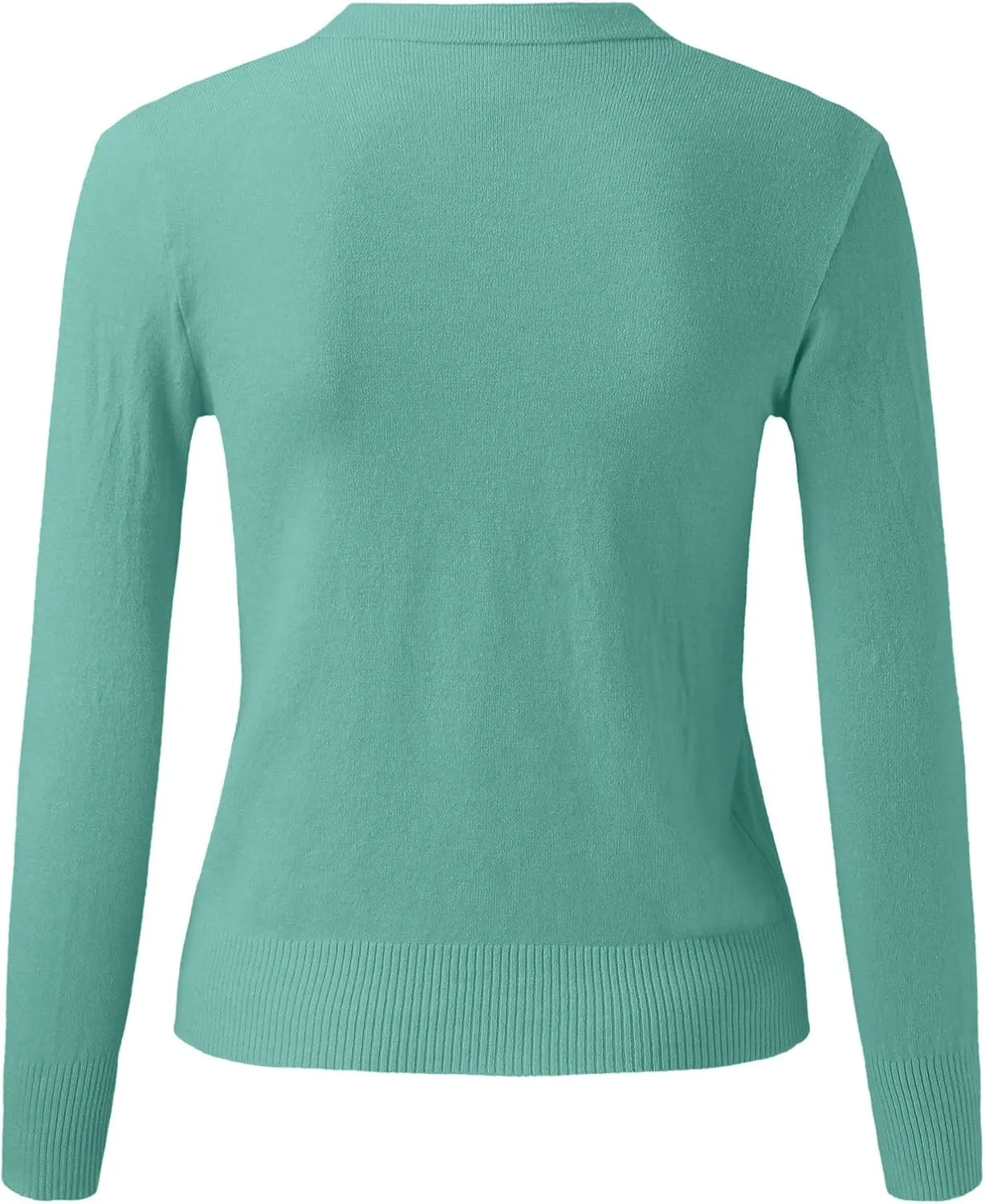 iLH Cardigan Sweaters for Women Open Front Lightweight Sweater Button Down V-Neck Knit Outer Casual Plus Size Fall Tops
