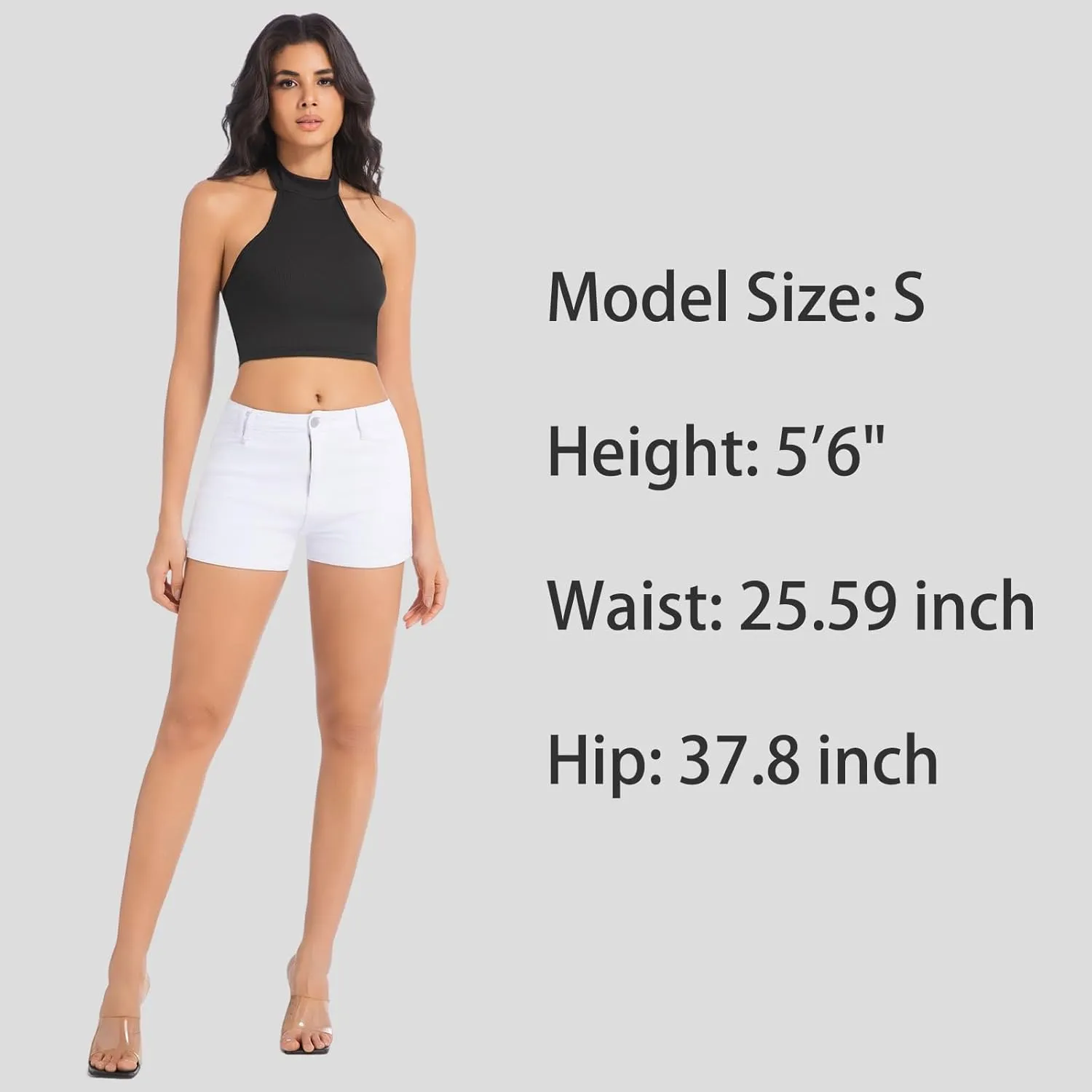 Jean Shorts for Women High Waisted Stretchy Casual Summer Denim Mom Shorts
