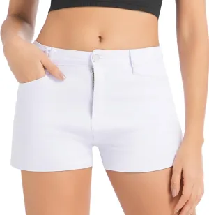 Jean Shorts for Women High Waisted Stretchy Casual Summer Denim Mom Shorts