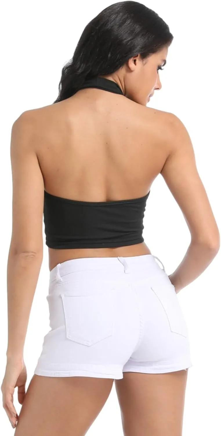 Jean Shorts for Women High Waisted Stretchy Casual Summer Denim Mom Shorts