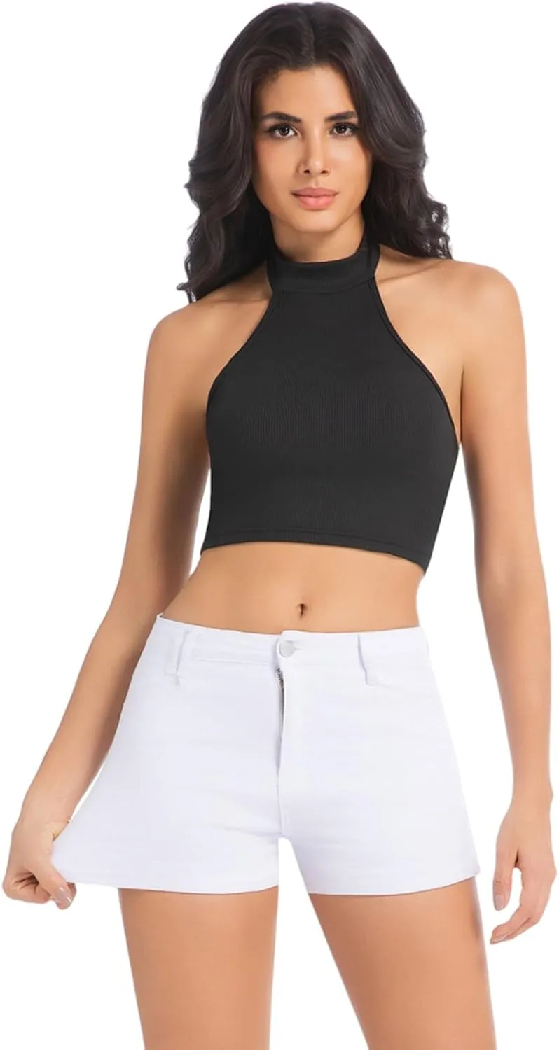 Jean Shorts for Women High Waisted Stretchy Casual Summer Denim Mom Shorts