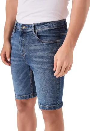 Jean Shorts Men - Stretch Relaxed Fit Mens Denim Shorts - Casual Five Pockets Mens Jean Shorts for Summer Outdoor