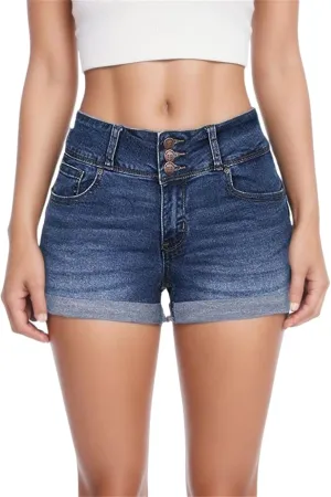 Jean Shorts Womens High Waisted Denim Shorts Summer Ripped Shorts Casual Hot Short Pants with Pockets