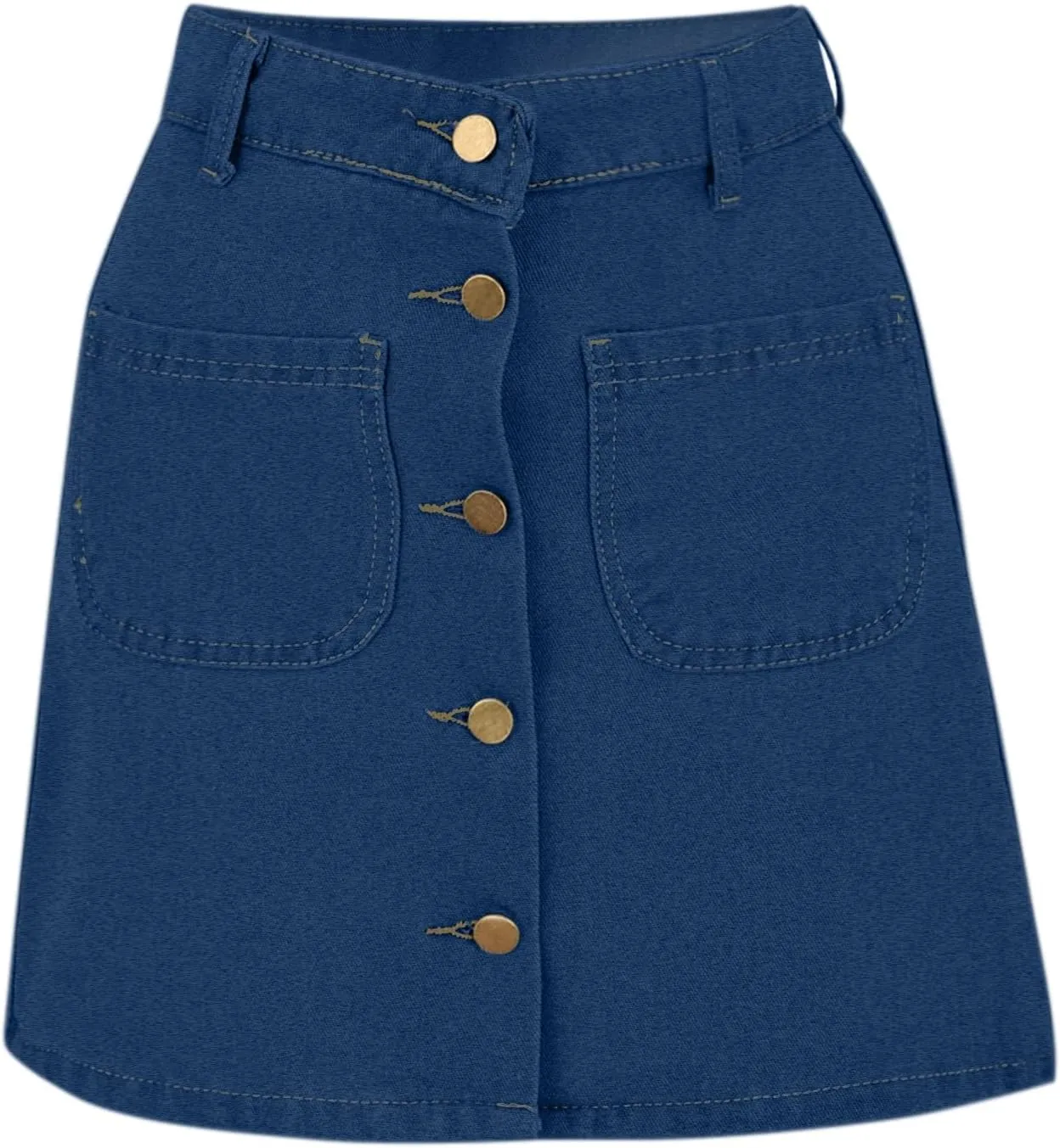Jean Skirts for Women Denim High Waisted Trendy Stretchy Mini Button Front Short Pencil Skirt with Pockets 2025