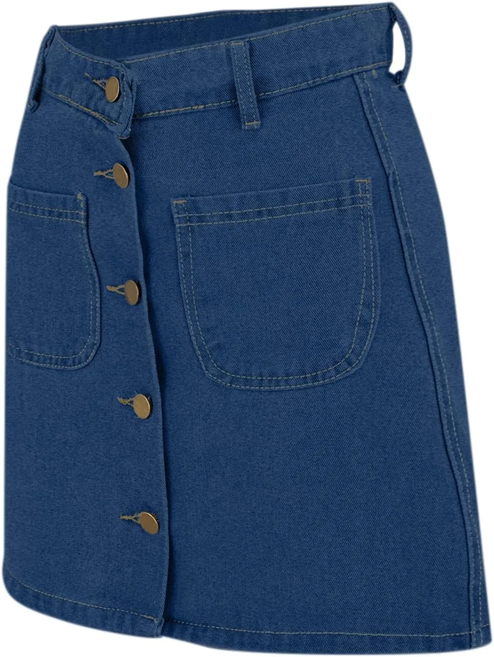 Jean Skirts for Women Denim High Waisted Trendy Stretchy Mini Button Front Short Pencil Skirt with Pockets 2025
