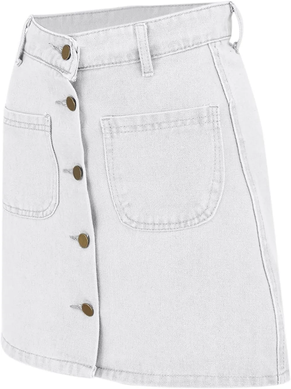 Jean Skirts for Women Denim High Waisted Trendy Stretchy Mini Button Front Short Pencil Skirt with Pockets 2025