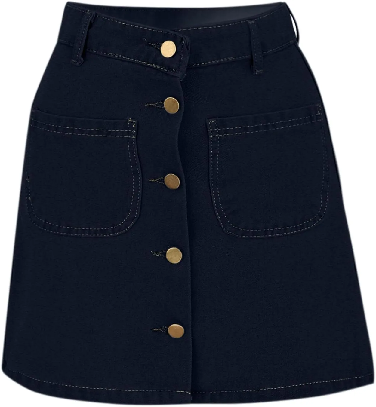 Jean Skirts for Women Denim High Waisted Trendy Stretchy Mini Button Front Short Pencil Skirt with Pockets 2025