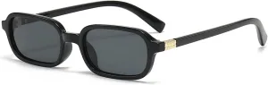 JUDOO Retro Rectangle Sunglasses for Women Men Narrow Vintage 90s Square Sunnies Rectangular Sunglasses Slim Cute Glasses