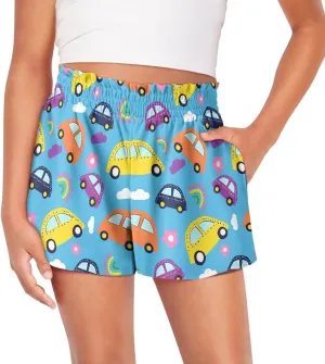 Kids Athletic Shorts for Girls High Waist Shorts 1-16Y Boys Swim Shorts with Pocket Novelty Graphic Shorts