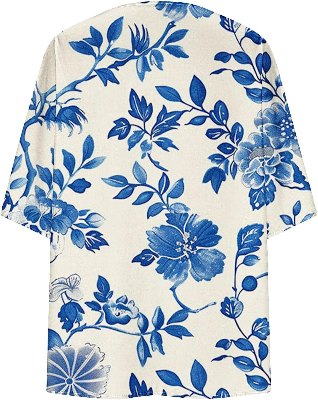 Kimonos for Women Summer Chiffon Beach Cover Up Lightweight Open Front 3/4 Sleeve Cardigan Vacation Outfits