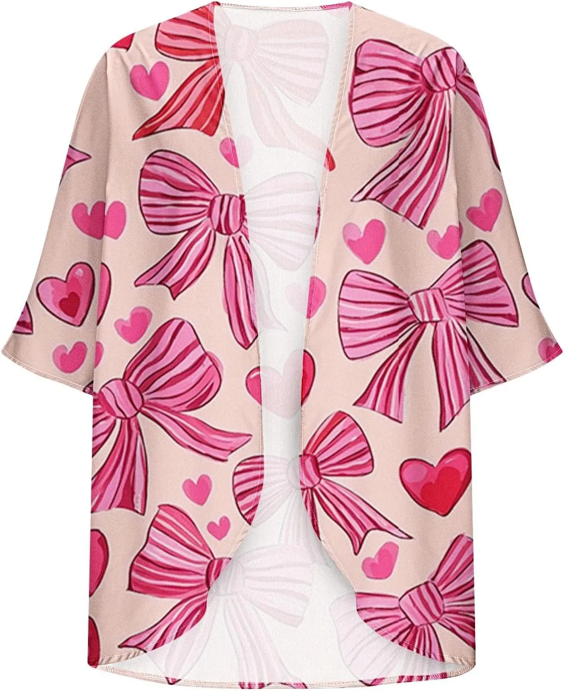 Kimonos for Women Summer Chiffon Beach Cover Up Lightweight Open Front 3/4 Sleeve Cardigan Vacation Outfits