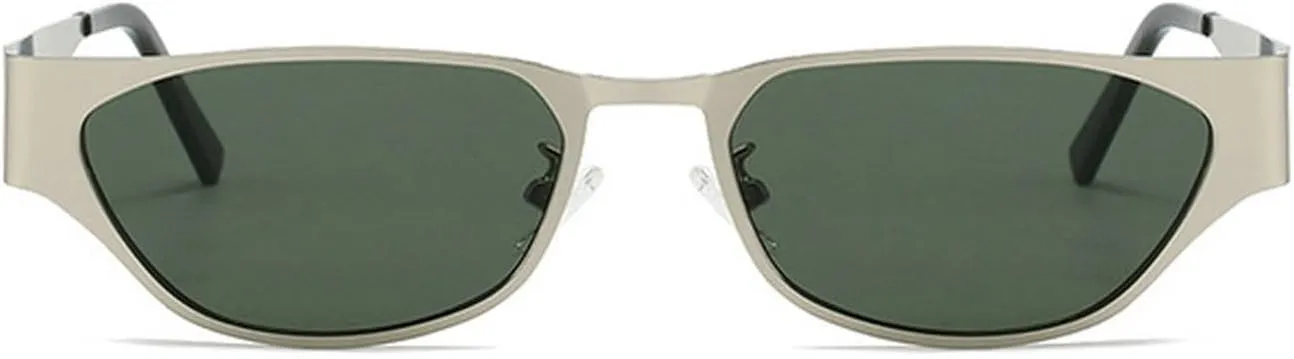 laureles Small Cat Eye Sunglasses for Women Vintage Y2K Sun Glasses Men Metal Gradient Black Shades Female