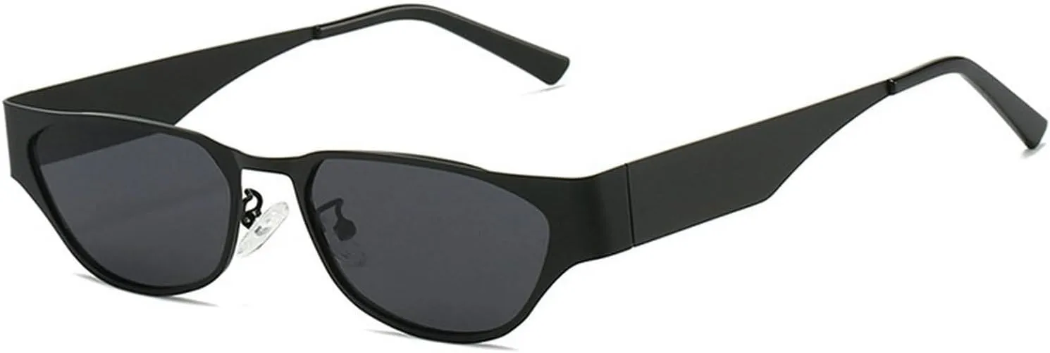 laureles Small Cat Eye Sunglasses for Women Vintage Y2K Sun Glasses Men Metal Gradient Black Shades Female