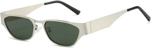 laureles Small Cat Eye Sunglasses for Women Vintage Y2K Sun Glasses Men Metal Gradient Black Shades Female