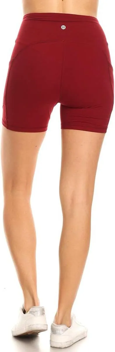 Leggings Depot Women's 10"/ 8"/ 5"/ 2" High Waist Active Running Shorts, Womens Biker Shorts