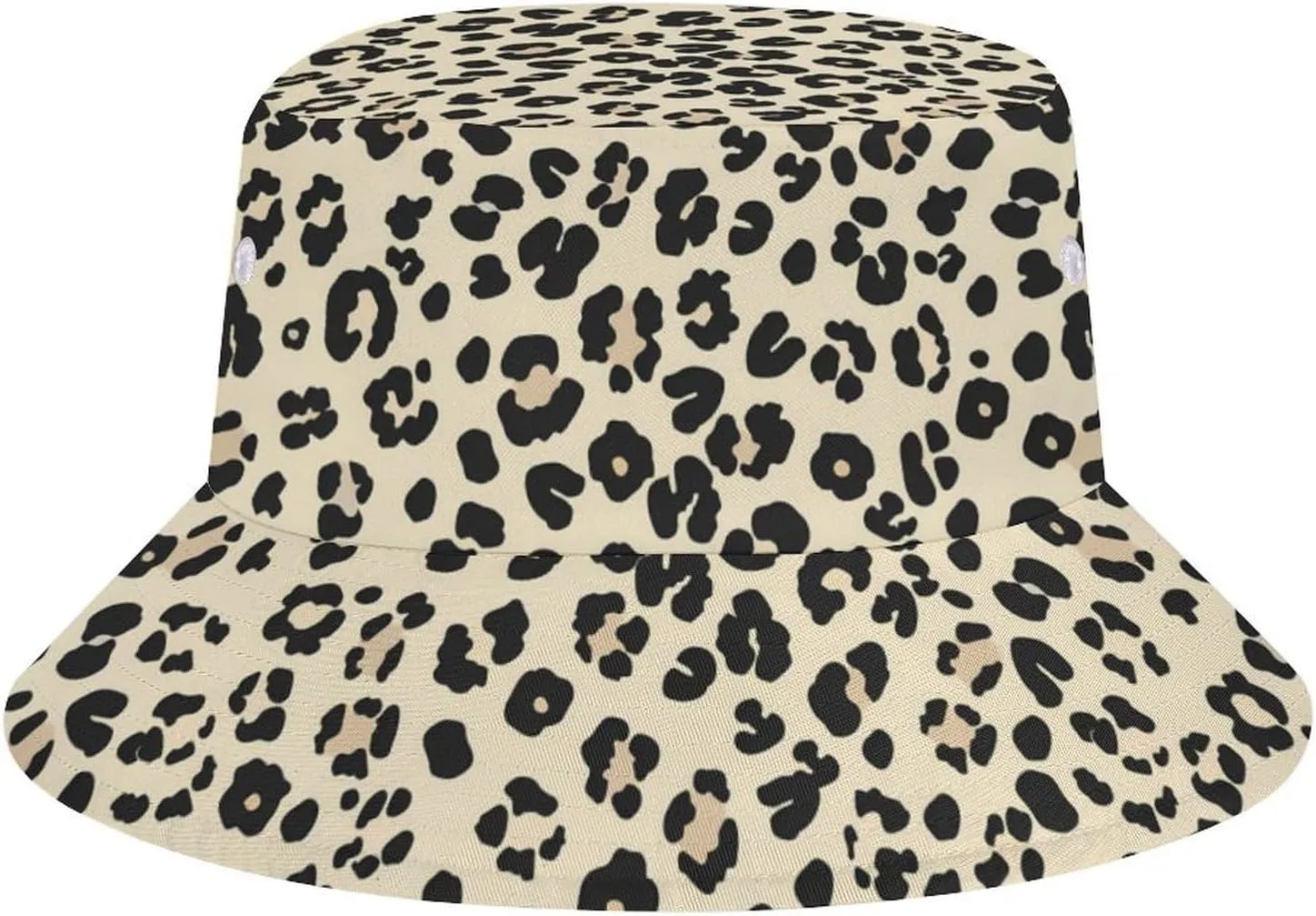 Leopard Print Bucket Hat Summer Sun Hat Fishing Cap for Men Women for Beach