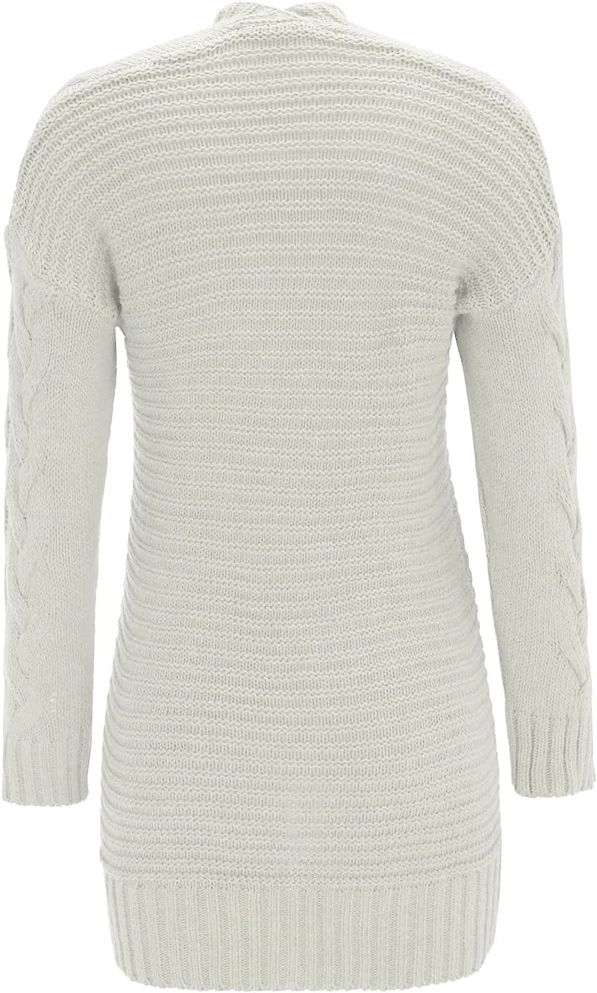 Long Cardigan Sweaters for Women Trendy Chunky Cable Knit Cardigans Open Front Long Sleeve Sweater Coat Outerwear