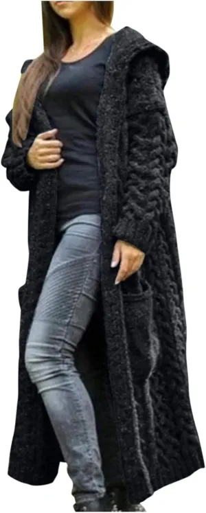 Long Cardigans Sweater for Women Jacket Open Front Knit Oversized Lightweight Sweater