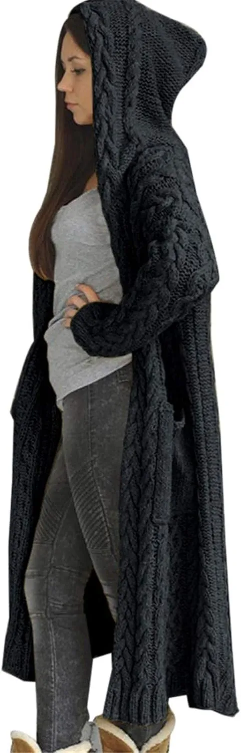 Long Cardigans Sweater for Women Jacket Open Front Knit Oversized Lightweight Sweater