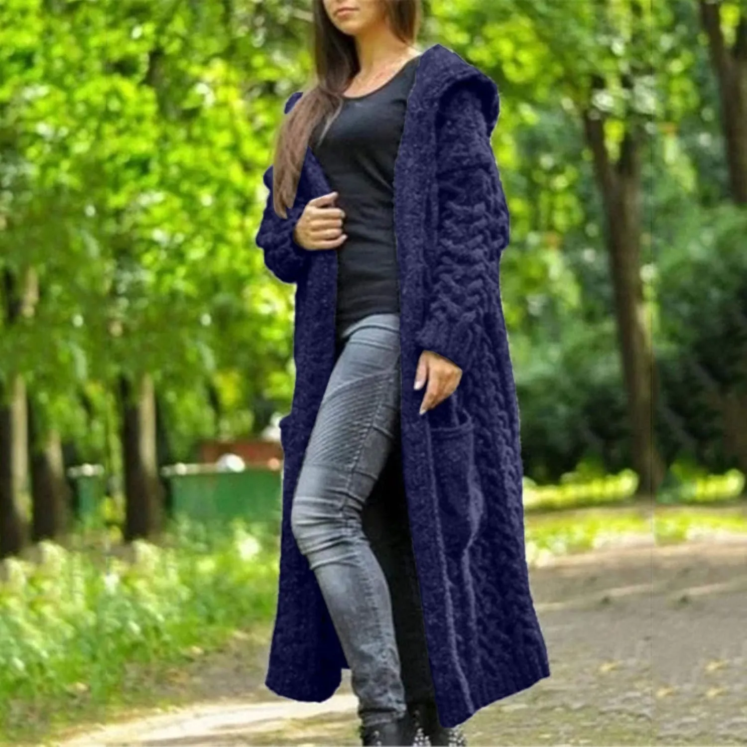 Long Cardigans Sweater for Women Jacket Open Front Knit Oversized Lightweight Sweater